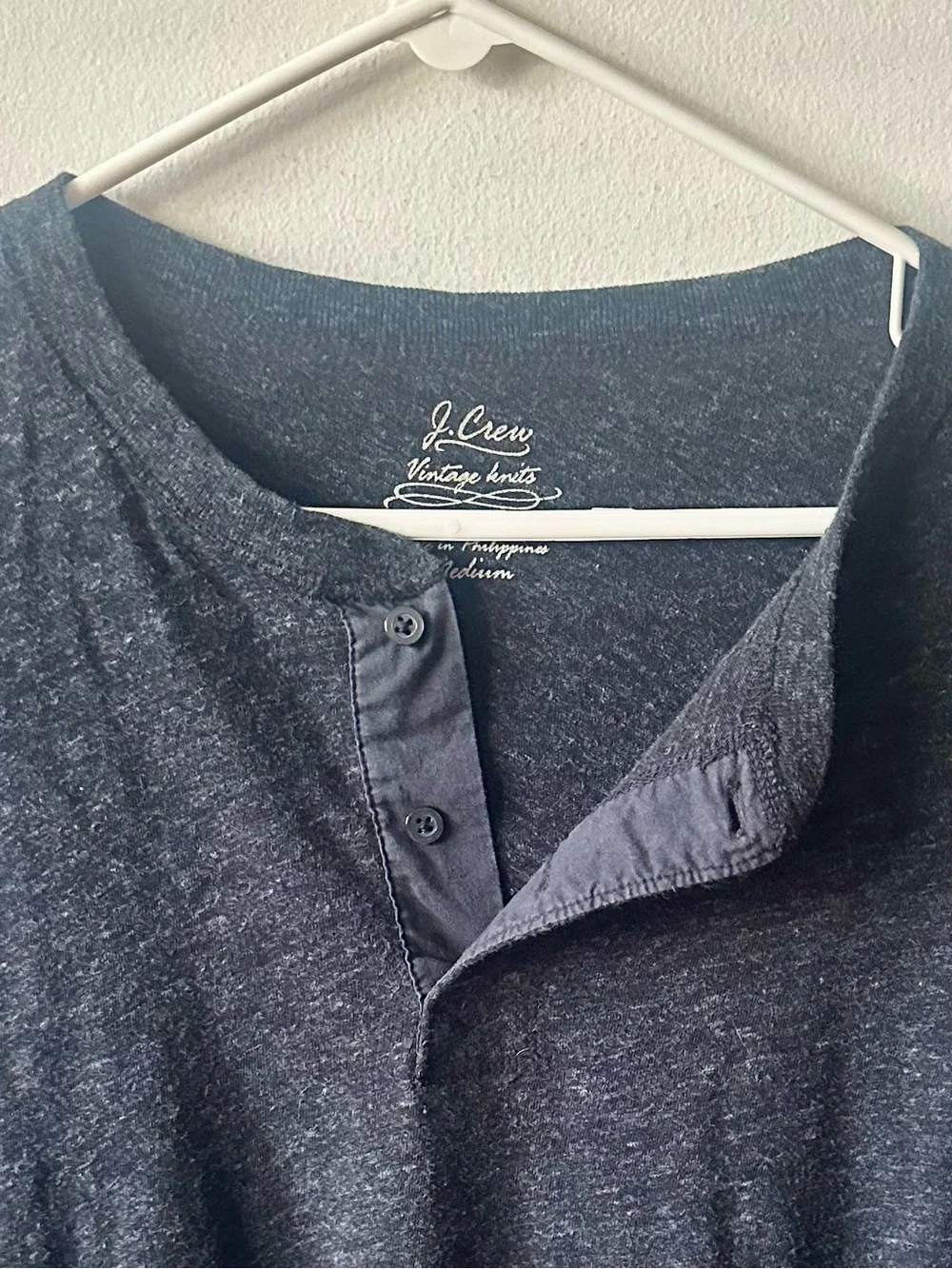 J.Crew Vintage Knits 100% Cotton Long Sleeve Henley – Size Medium